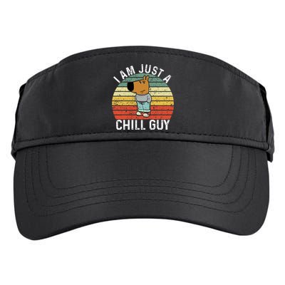 Chill Guy Meme Dog Cool Internet Statement Adult Drive Performance Visor