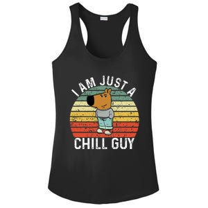 Chill Guy Meme Dog Cool Internet Statement Ladies PosiCharge Competitor Racerback Tank