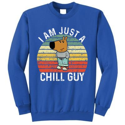 Chill Guy Meme Dog Cool Internet Statement Sweatshirt