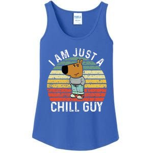 Chill Guy Meme Dog Cool Internet Statement Ladies Essential Tank