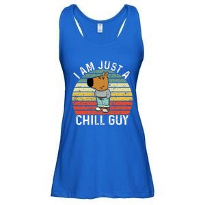 Chill Guy Meme Dog Cool Internet Statement Ladies Essential Flowy Tank