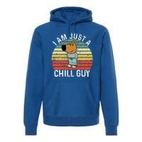 Chill Guy Meme Dog Cool Internet Statement Premium Hoodie