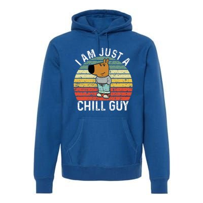 Chill Guy Meme Dog Cool Internet Statement Premium Hoodie