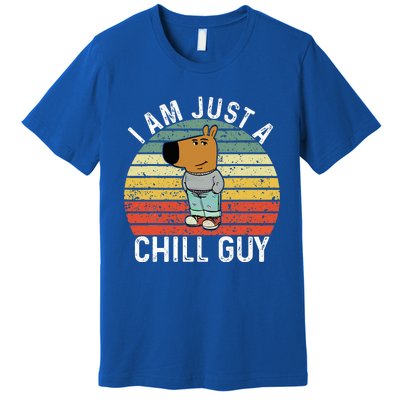 Chill Guy Meme Dog Cool Internet Statement Premium T-Shirt