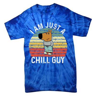 Chill Guy Meme Dog Cool Internet Statement Tie-Dye T-Shirt