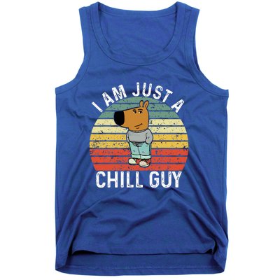 Chill Guy Meme Dog Cool Internet Statement Tank Top