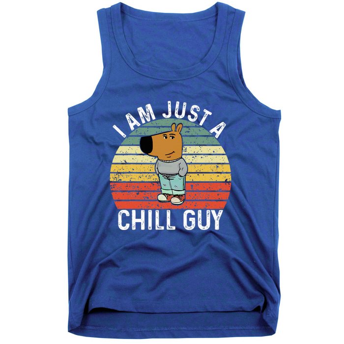 Chill Guy Meme Dog Cool Internet Statement Tank Top