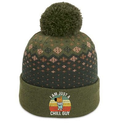 Chill Guy Meme Dog Cool Internet Statement The Baniff Cuffed Pom Beanie