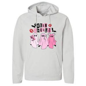 Cute Ghost Mean Ghouls Funny Halloween Costume Spooky Season Performance Fleece Hoodie