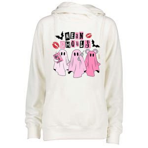 Cute Ghost Mean Ghouls Funny Halloween Costume Spooky Season Womens Funnel Neck Pullover Hood