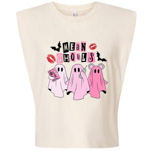 Cute Ghost Mean Ghouls Funny Halloween Costume Spooky Season Garment-Dyed Women's Muscle Tee