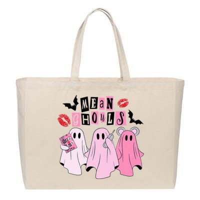 Cute Ghost Mean Ghouls Funny Halloween Costume Spooky Season Cotton Canvas Jumbo Tote