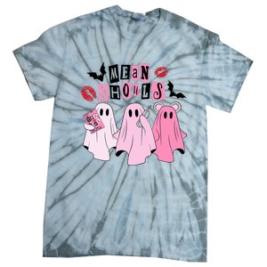 Cute Ghost Mean Ghouls Funny Halloween Costume Spooky Season Tie-Dye T-Shirt