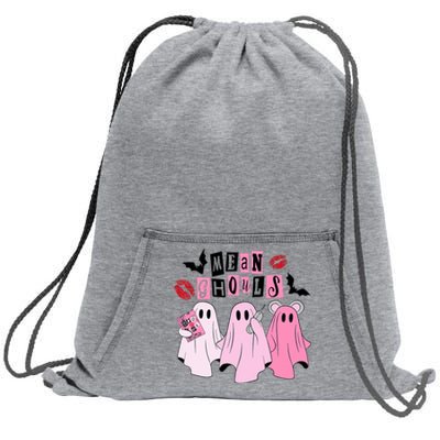 Cute Ghost Mean Ghouls Funny Halloween Costume Spooky Season Sweatshirt Cinch Pack Bag