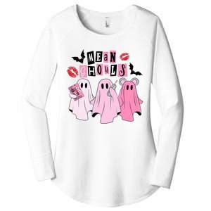 Cute Ghost Mean Ghouls Funny Halloween Costume Spooky Season Women's Perfect Tri Tunic Long Sleeve Shirt