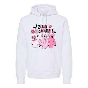 Cute Ghost Mean Ghouls Funny Halloween Costume Spooky Season Premium Hoodie