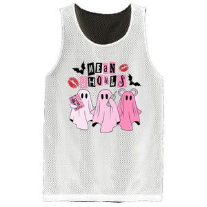 Cute Ghost Mean Ghouls Funny Halloween Costume Spooky Season Mesh Reversible Basketball Jersey Tank