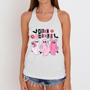 Cute Ghost Mean Ghouls Funny Halloween Costume Spooky Season Women's Knotted Racerback Tank