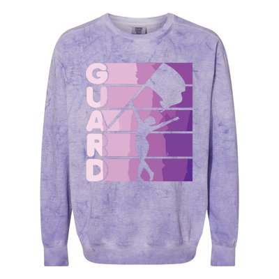 Color Guard Marching Band Flag Girl Colorblast Crewneck Sweatshirt