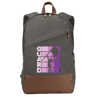 Color Guard Marching Band Flag Girl Cotton Canvas Backpack