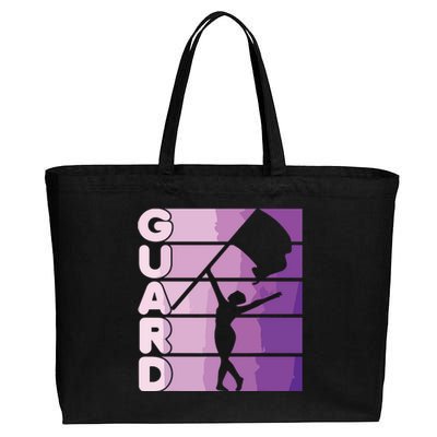 Color Guard Marching Band Flag Girl Cotton Canvas Jumbo Tote