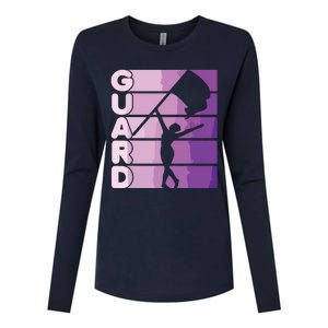 Color Guard Marching Band Flag Girl Womens Cotton Relaxed Long Sleeve T-Shirt