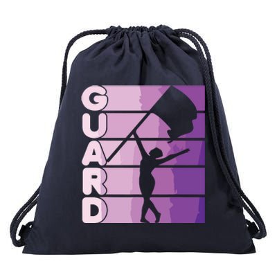 Color Guard Marching Band Flag Girl Drawstring Bag