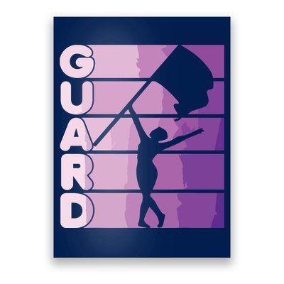 Color Guard Marching Band Flag Girl Poster