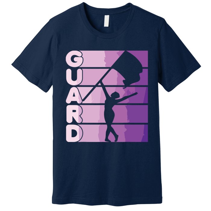 Color Guard Marching Band Flag Girl Premium T-Shirt