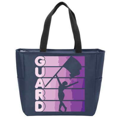 Color Guard Marching Band Flag Girl Zip Tote Bag