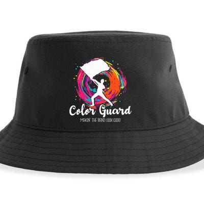 Color Guard Makin The B.A.N.D Look Good Marching Band Lover Sustainable Bucket Hat