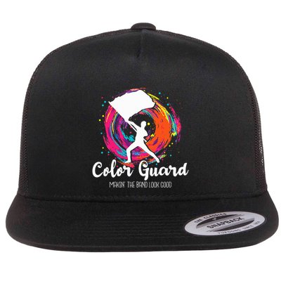 Color Guard Makin The B.A.N.D Look Good Marching Band Lover Flatbill Hat