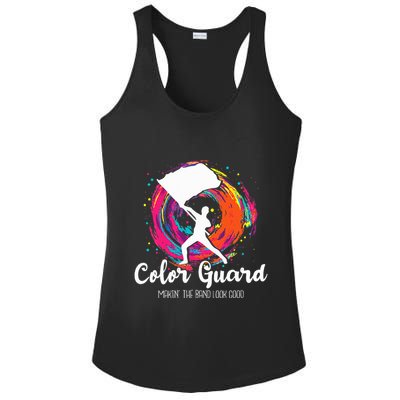 Color Guard Makin The B.A.N.D Look Good Marching Band Lover Ladies PosiCharge Competitor Racerback Tank