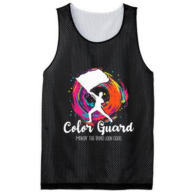 Color Guard Makin The B.A.N.D Look Good Marching Band Lover Mesh Reversible Basketball Jersey Tank