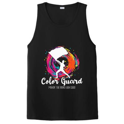 Color Guard Makin The B.A.N.D Look Good Marching Band Lover PosiCharge Competitor Tank