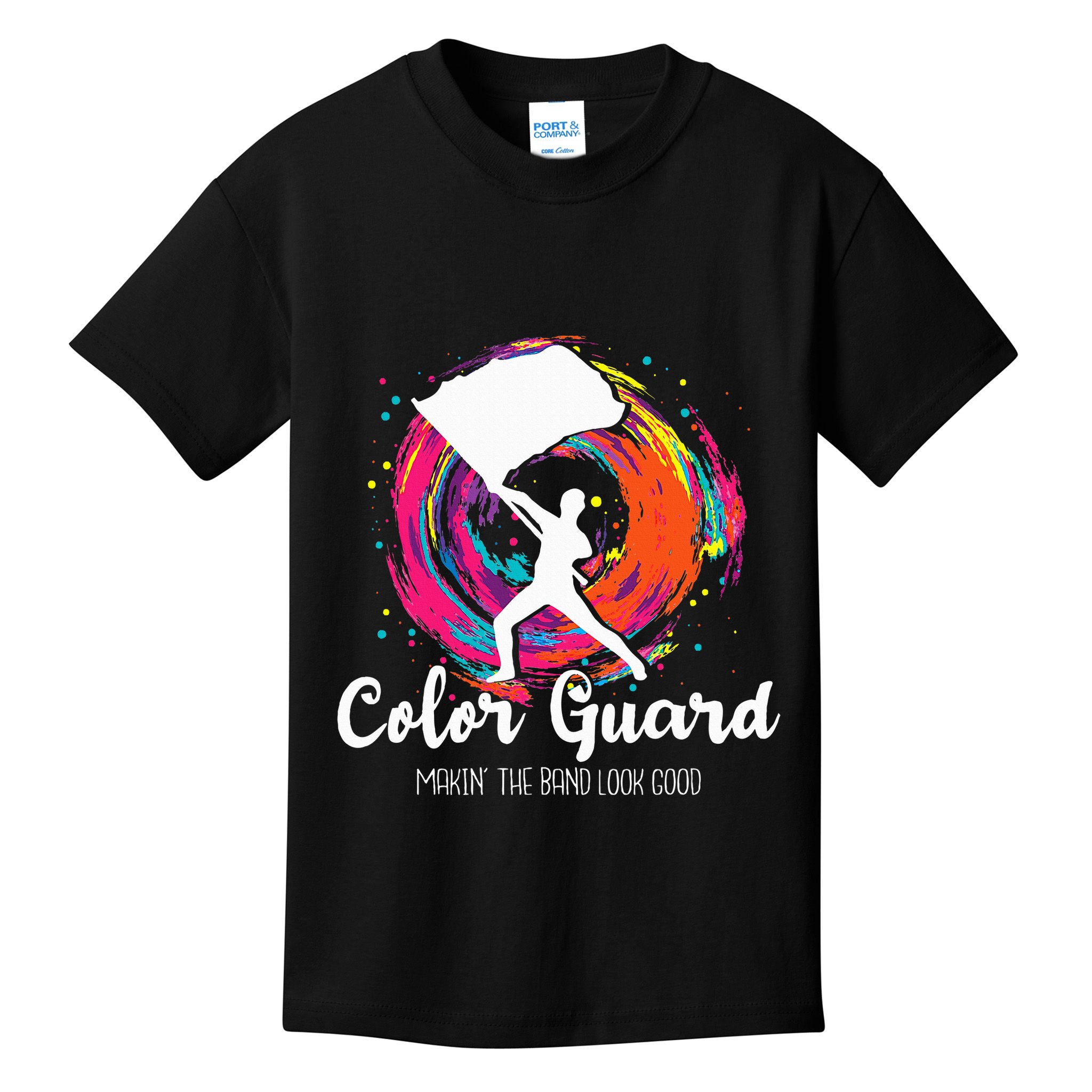 Color Guard Makin The B.A.N.D Look Good Marching Band Lover Kids T-Shirt