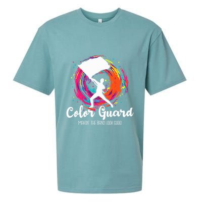 Color Guard Makin The B.A.N.D Look Good Marching Band Lover Sueded Cloud Jersey T-Shirt