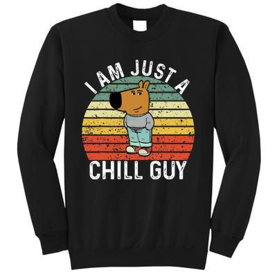 Chill Guy Meme Dog Cool Internet Statement Sweatshirt