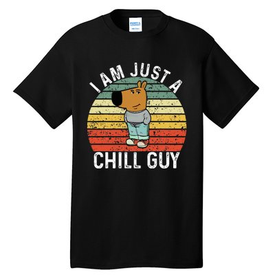 Chill Guy Meme Dog Cool Internet Statement Tall T-Shirt