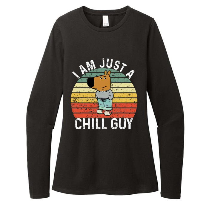 Chill Guy Meme Dog Cool Internet Statement Womens CVC Long Sleeve Shirt