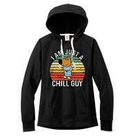 Chill Guy Meme Dog Cool Internet Statement Women's Fleece Hoodie