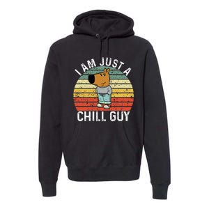 Chill Guy Meme Dog Cool Internet Statement Premium Hoodie