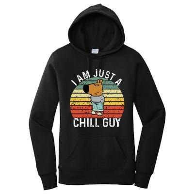 Chill Guy Meme Dog Cool Internet Statement Women's Pullover Hoodie