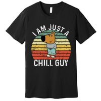 Chill Guy Meme Dog Cool Internet Statement Premium T-Shirt