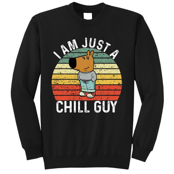 Chill Guy Meme Dog Cool Internet Statement Tall Sweatshirt