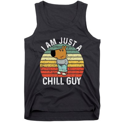 Chill Guy Meme Dog Cool Internet Statement Tank Top