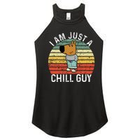 Chill Guy Meme Dog Cool Internet Statement Women's Perfect Tri Rocker Tank