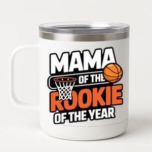 Cute Gift Mom Rookie Of The Year Basketball Mama Of The Rookie 12 oz Stainless Steel Tumbler Cup