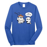 Cow Ghosts Moo I Mean Boo Cow Ghost Halloween Gift Long Sleeve Shirt