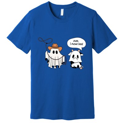 Cow Ghosts Moo I Mean Boo Cow Ghost Halloween Gift Premium T-Shirt